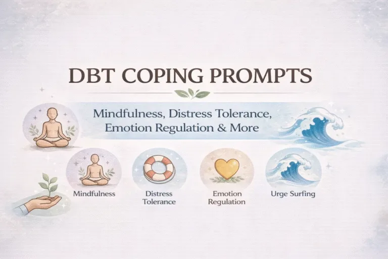 DBT Journaling Prompts for Mental Health  Emotional Regulation Therapy Skills