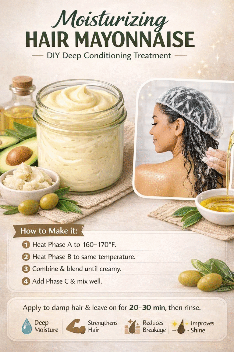 DIY Moisturizing Hair Mayonnaise Recipe Deep Conditioning Treatment for Strong Shiny Hair