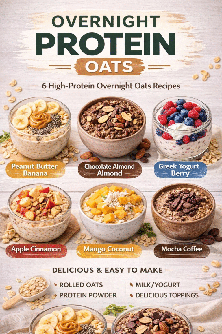 6 Easy High-Protein Overnight Oats Recipes  Quick Healthy Meal Prep Breakfast