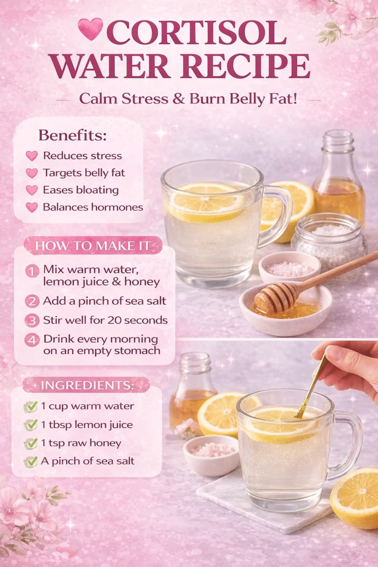 Viral Cortisol Water Drink Recipe for Weight Loss  Stress Relief  4-Ingredient Wellness Tea