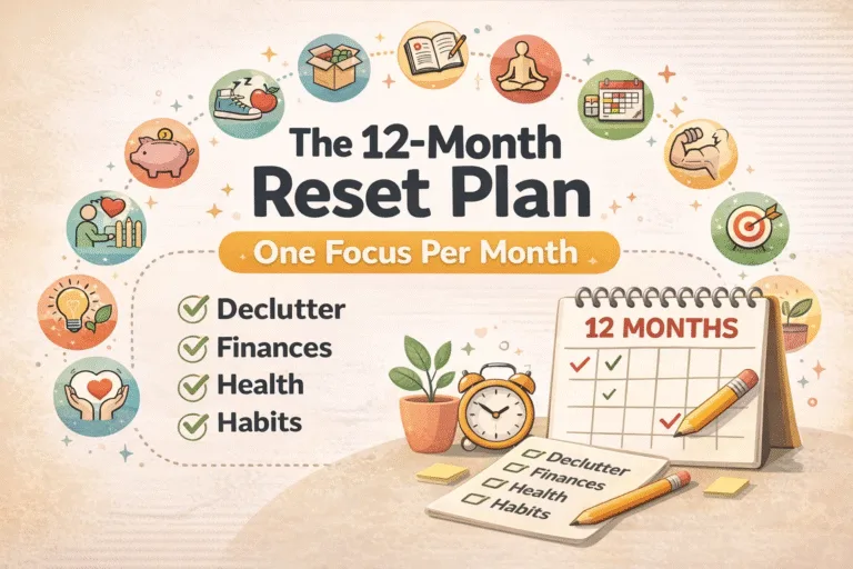 12-Month Life Reset Plan  Monthly Habit Tracker for Personal Growth and Self Improvement