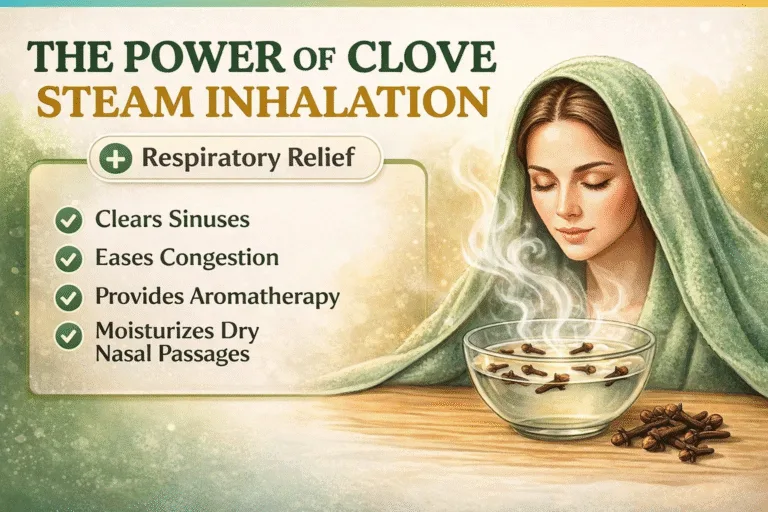 Clove Steam Inhalation for Sinus Relief  Congestion  Natural Respiratory Home Remedy