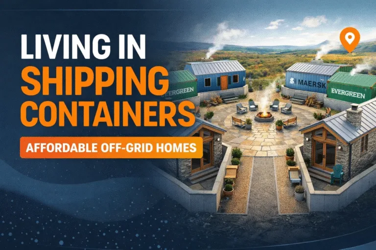 Shipping Container to Stone Cottage Transformation DIY Sustainable Small Home Community