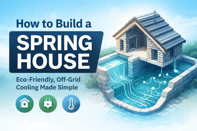 How to Build a Spring House Simple Eco-Friendly Off-Grid Cooling  Natural Refrigeration