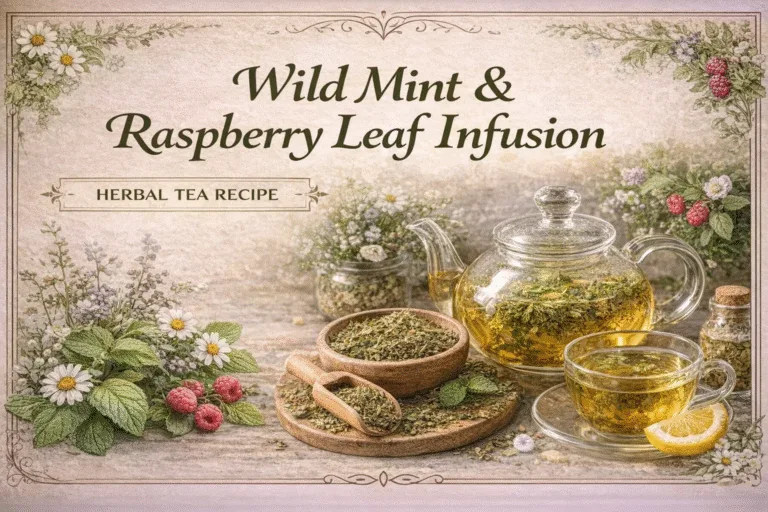 Wild Mint  Raspberry Leaf Tea Recipe Ontario  Quebec Herbal Infusion for Digestion