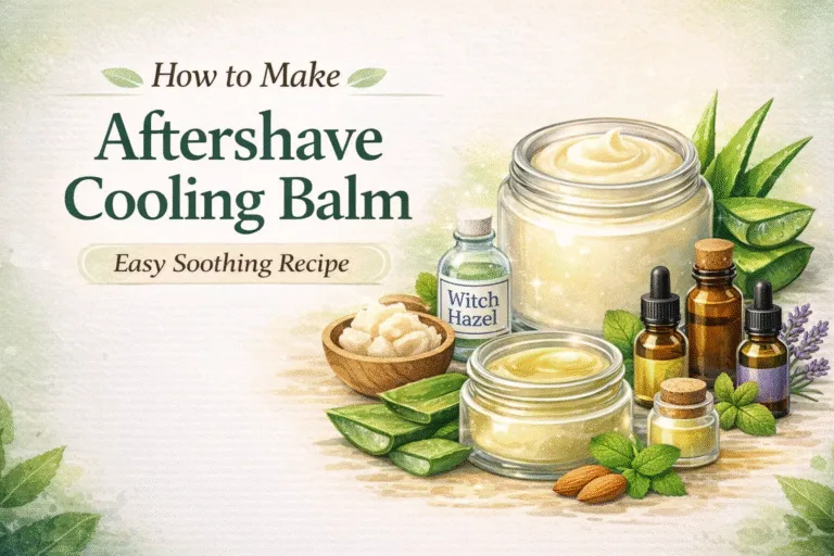 DIY Aftershave Cooling Balm Recipe  Natural Homemade Skincare for Soothing Sensitive Skin