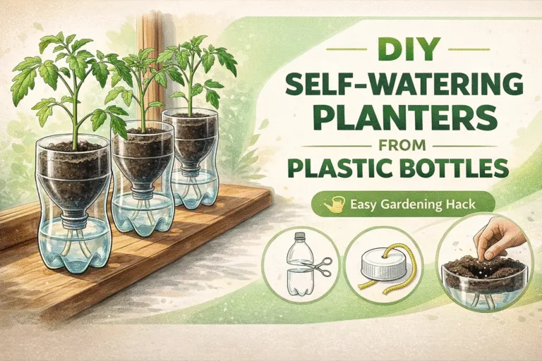 How to Make a DIY Self-Watering Planter from Plastic Bottles  Easy Upcycled Gardening Hack