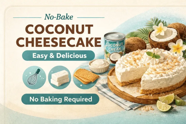 Easy No-Bake Coconut Cloud Cheesecake Recipe  Dreamy Creamy Tropical Dessert Idea