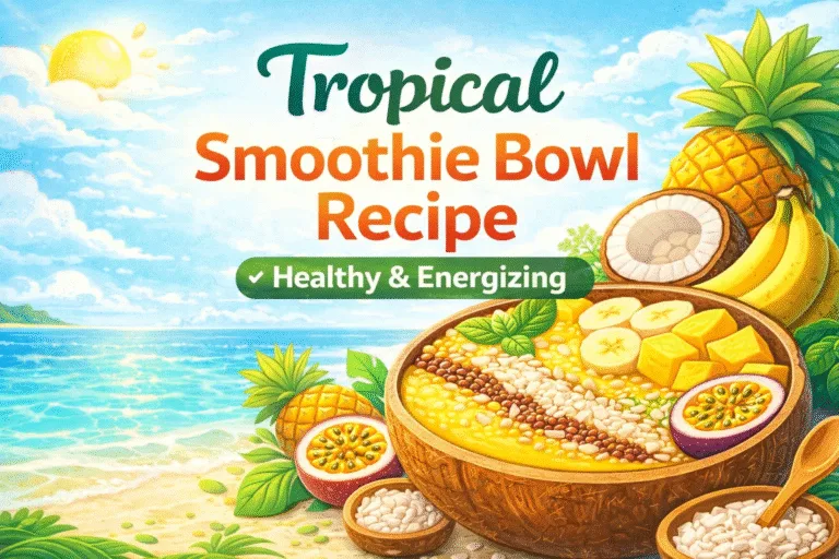 Tropical Energy Smoothie Bowl Recipe  Healthy Breakfast  Immunity Support Ideas