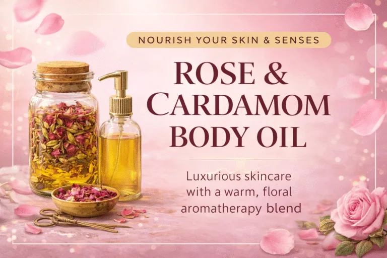 DIY Rose  Cardamom Body Oil Recipe for Glowing Skin  Relaxation