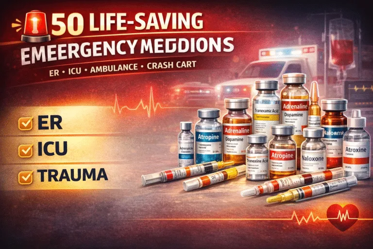 50 Life-Saving Emergency Medications Essential Crash Cart  ICU Drug Guide