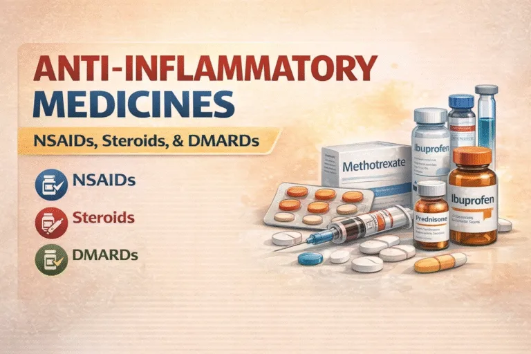 50 Common Anti-Inflammatory Medications NSAIDs, Steroids and DMARDs List for Pain Relief