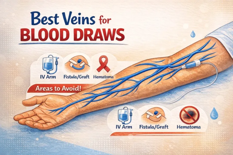Phlebotomy Guide Best Veins for Blood Draws  Areas to Avoid Infographic