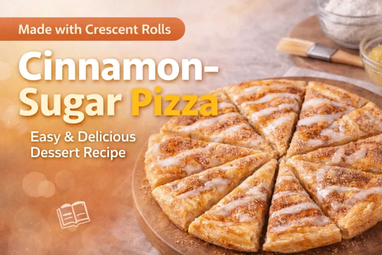 Easy Cinnamon Sugar Dessert Pizza – Quick Crescent Roll Recipe