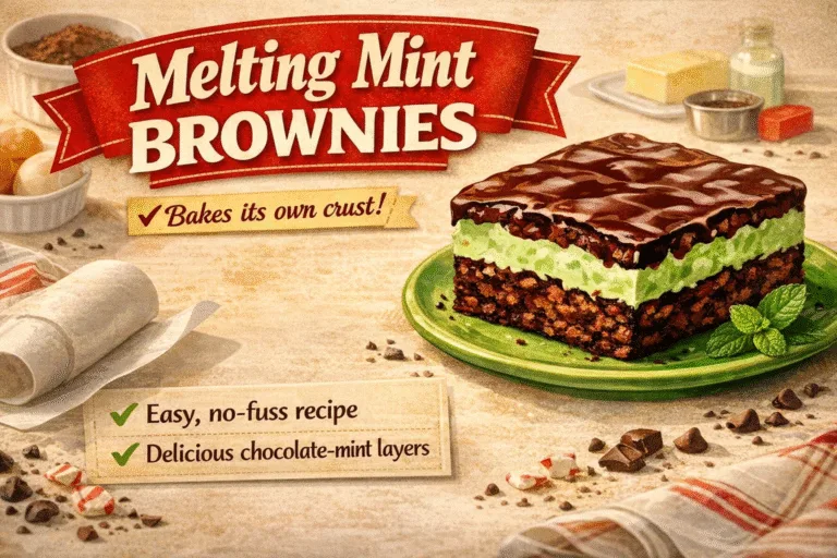 Melting Mint Brownies Recipe Easy Homemade Chocolate Mint Layer Brownies