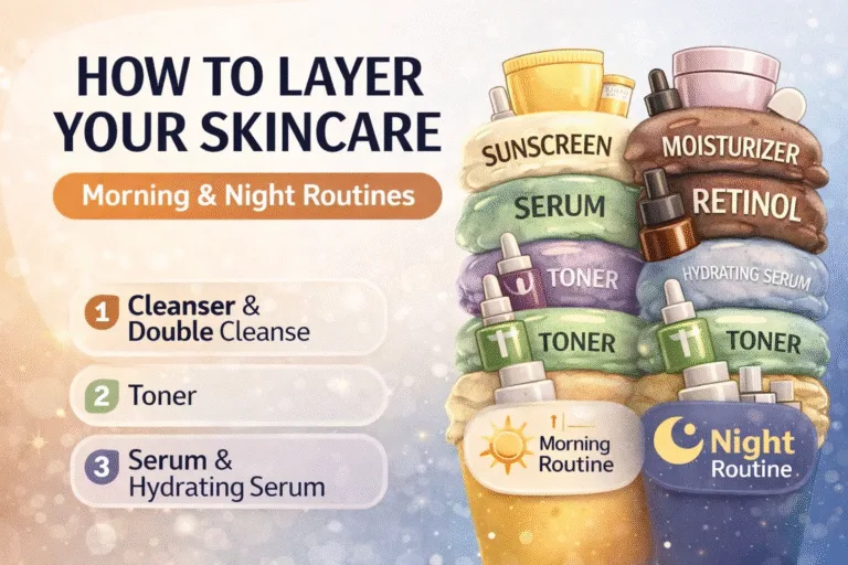 Daily Skincare Layering Guide Morning and Night Routine Steps for Glowing Skin