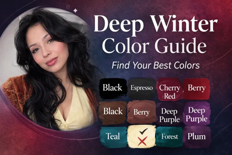 Deep Winter Color Palette Guide Best Makeup, Clothing, and Jewelry for Dark Cool Tones
