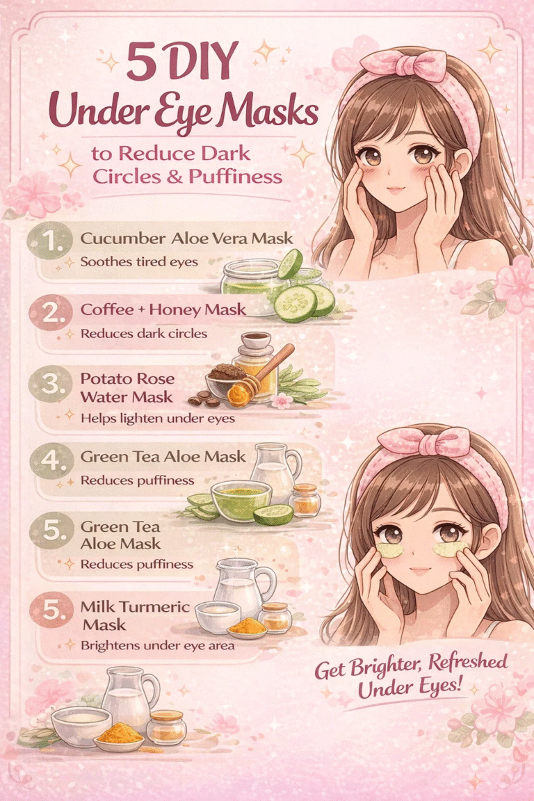 5 DIY Under Eye Mask Recipes for Dark Circles  Puffiness  Natural Skincare Tips