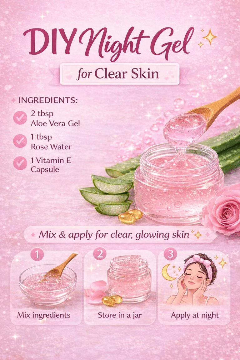 DIY Night Gel for Clear Skin Recipe  3-Ingredient Overnight Glowing Face Gel