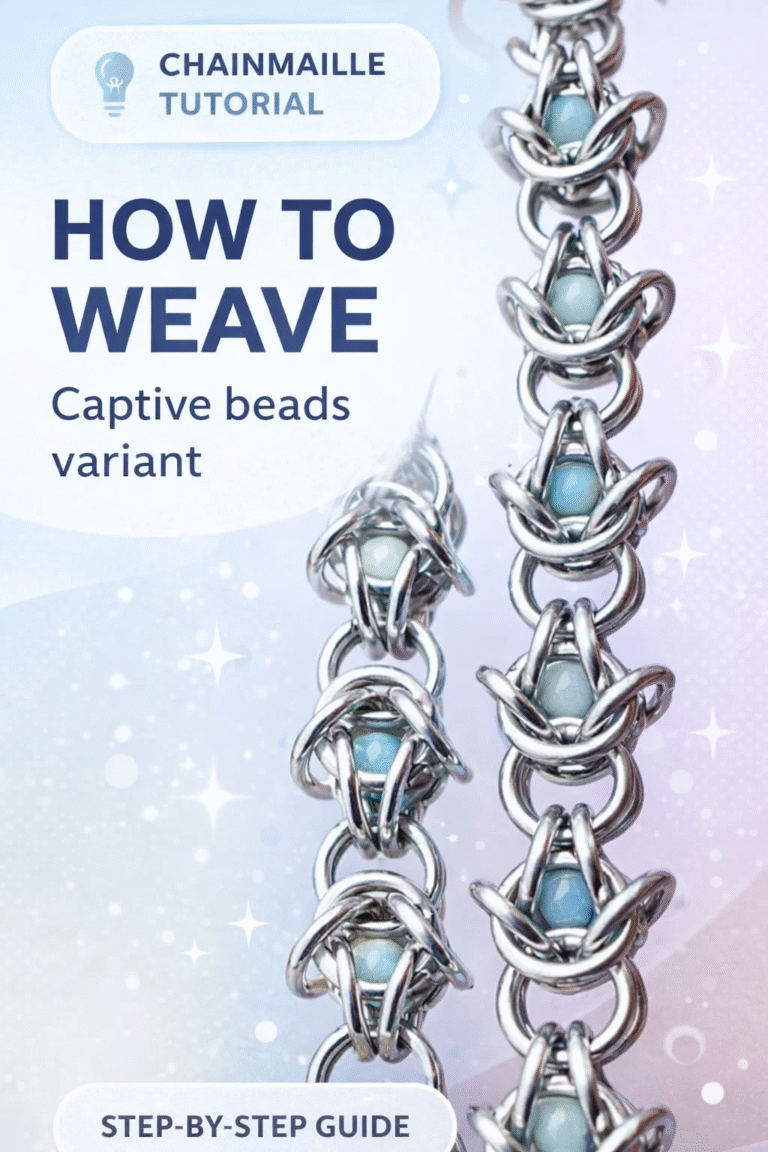 DIY Captive Bead Chainmaille Tutorial  How to Weave Beaded Byzantine Chain Jewelry