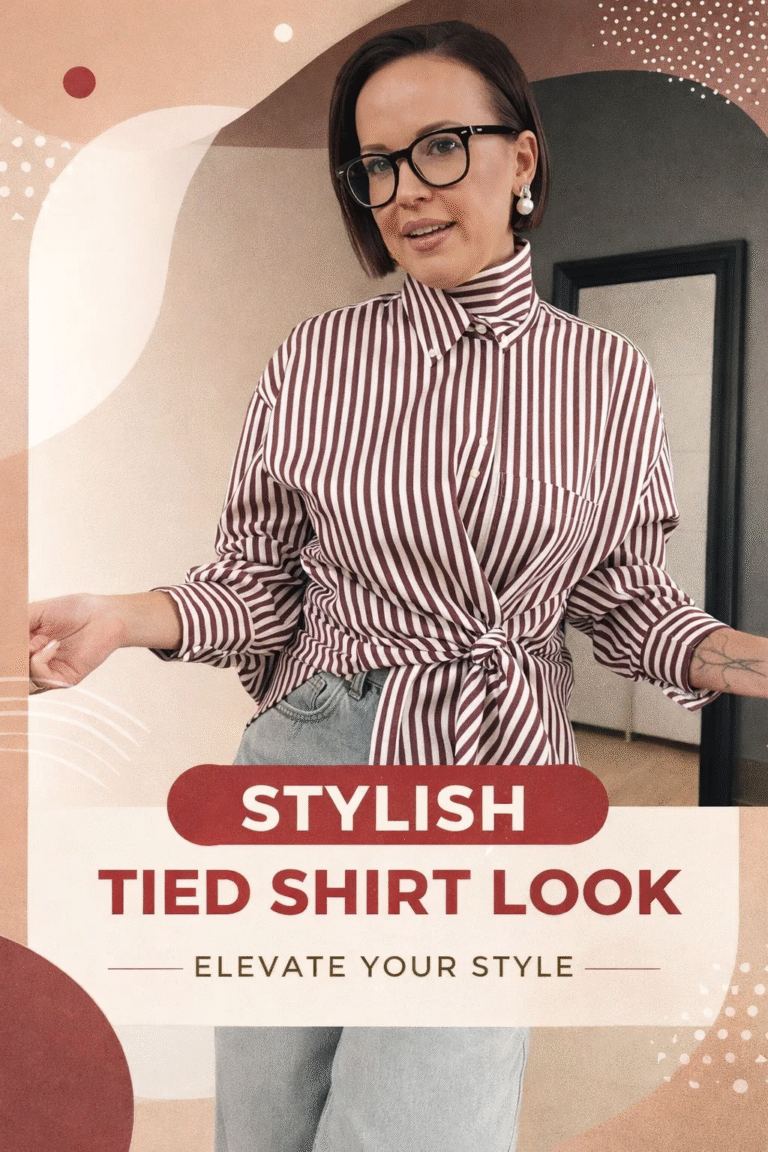 How to Style a Striped Oversized Shirt with a Pearl Brooch Hack