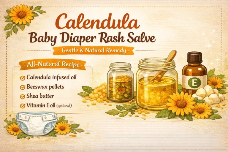 DIY Calendula Baby Diaper Rash Salve Recipe  Natural Healing  Gentle Skincare for Babies