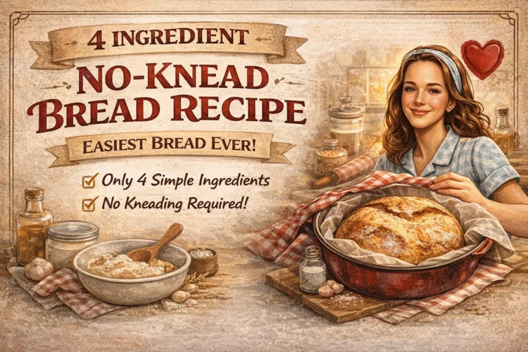 4 Ingredient No-Knead Bread Recipe  Easy Slow-Rise Homemade Crusty Loaf  77Recipes