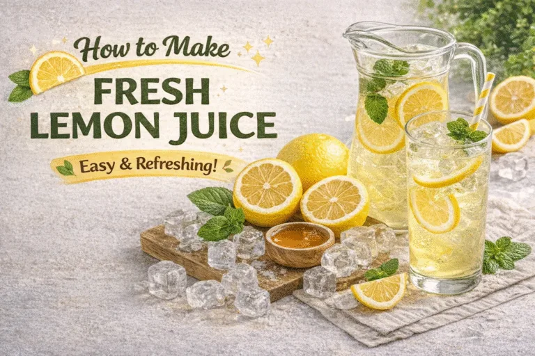 Refreshing Homemade Lemon Juice Recipe  Easy Natural Electrolyte Drink  Summer Mocktail