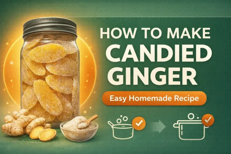 Easy Homemade Candied Ginger Recipe  Crystalized Ginger for Baking  Snacks