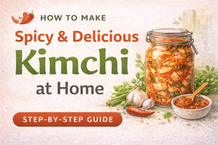 Homemade Korean Kimchi Recipe Easy Traditional Spicy Fermented Cabbage