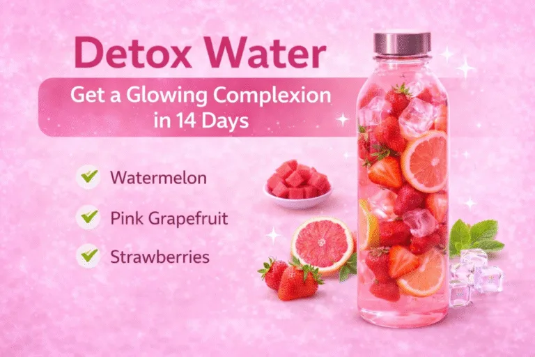How to Make Pink Glow Detox Water for Clear Skin  Healthy Fruit Infused Water Recipe