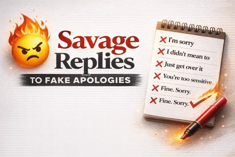 12 Savage Replies to Fake Apologies How to Handle Gaslighting and Set Boundaries