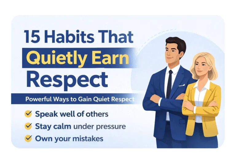 15 Subtle Habits That Make People Quietly Respect You More  Psychology of Respect Tips