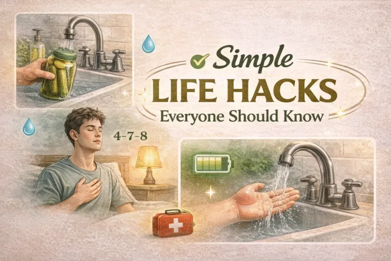 4 Simple Life Hacks for Sleep, Kitchen Burns, Stubborn Jars, and Phone Battery Life