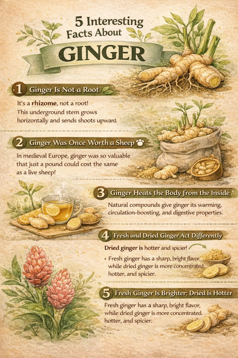 Ginger Facts Health Benefits, Ancient History  Growing a Rhizome Not a Root