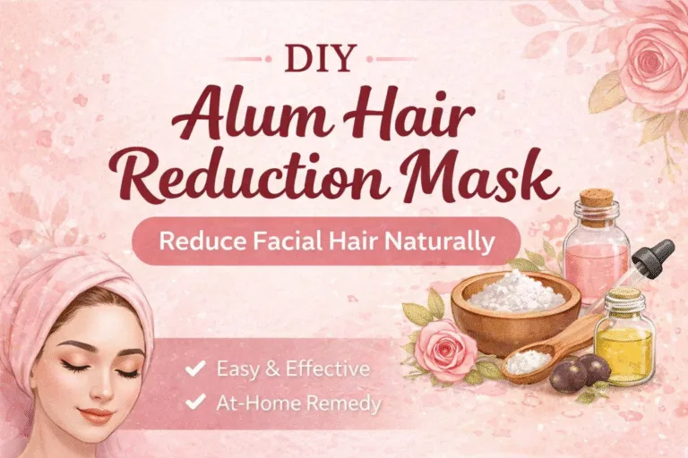 How to Remove Facial Hair Naturally DIY Alum  Rose Water Hair Reduction Mask