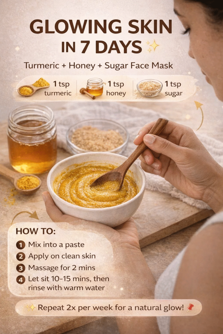 DIY Turmeric Honey Face Mask for Glowing Skin in 7 Days  Natural Skincare Recipe