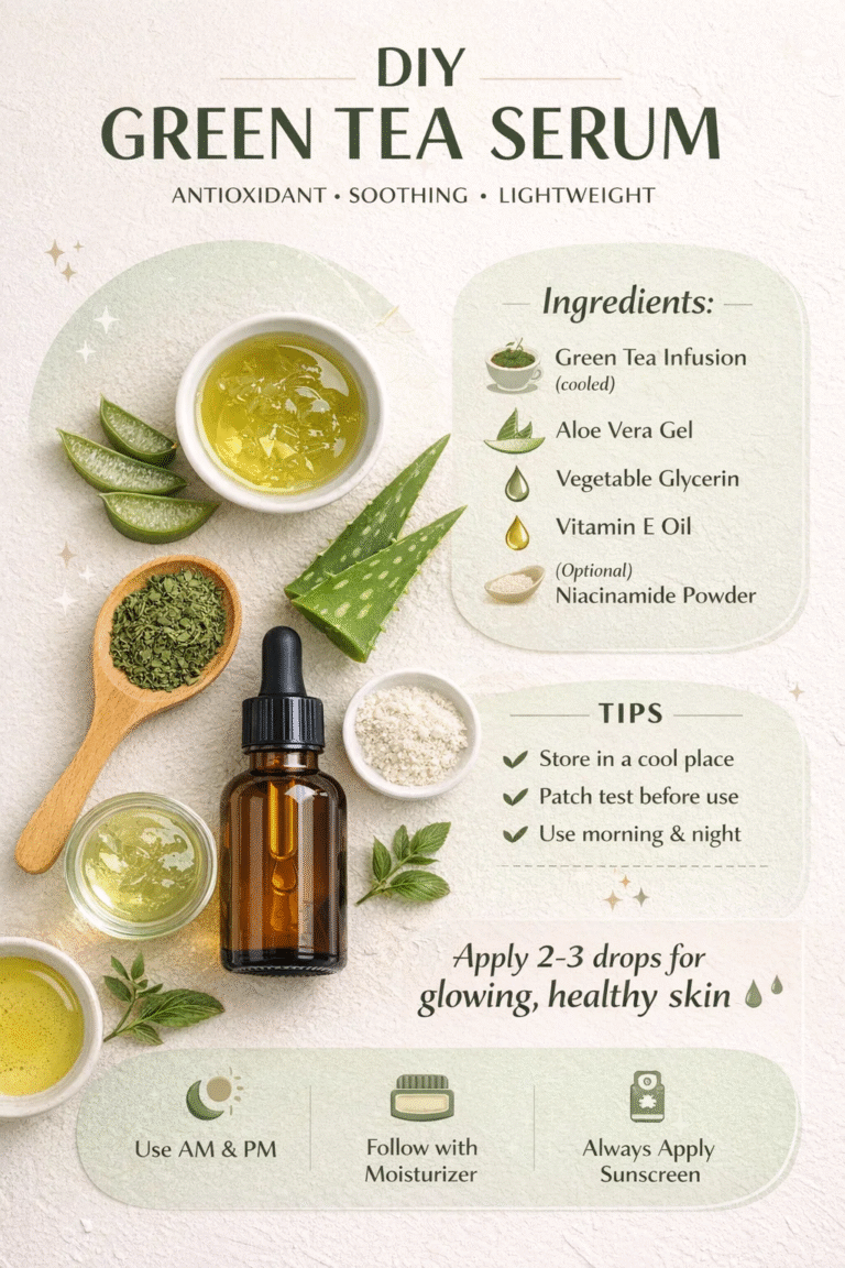DIY Green Tea Serum Recipe for Normal to Oily Skin  Natural Antioxidant Skincare Routine