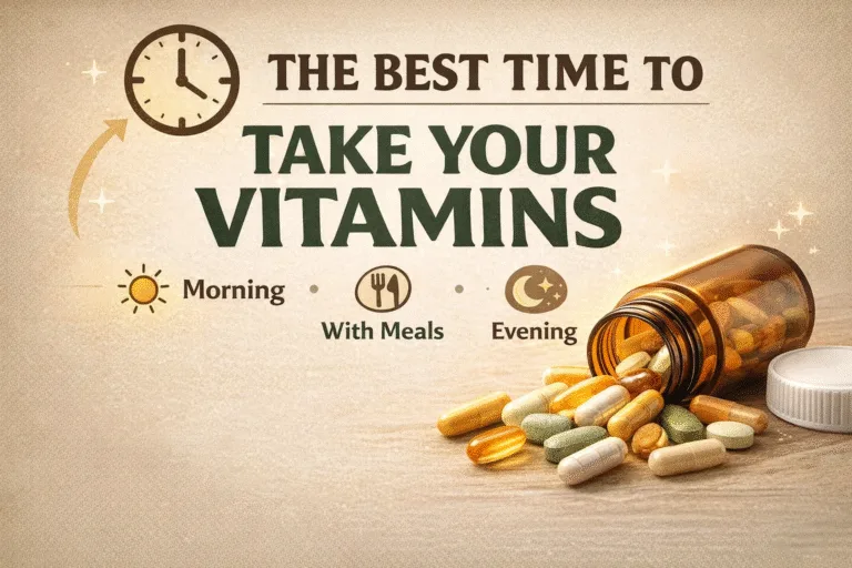 Best Time to Take Vitamins Chart  Supplement Schedule for Energy, Sleep  Health Absorption