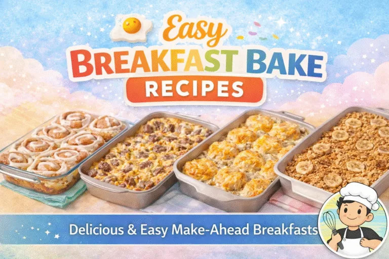 6 Quick  Easy Breakfast Bake Recipes  Family Brunch Casserole Ideas  Meal Prep Guide