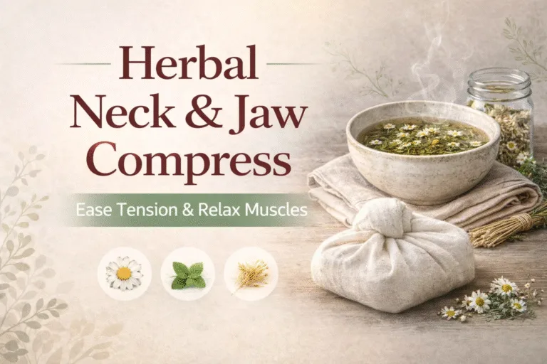 Warm Herbal Neck  Jaw Compress Recipe  Natural Tension Relief  Holistic Self-Care Ritual