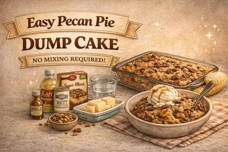Easy Pecan Pie Dump Cake Recipe – Old-Fashioned 3-Step Dessert