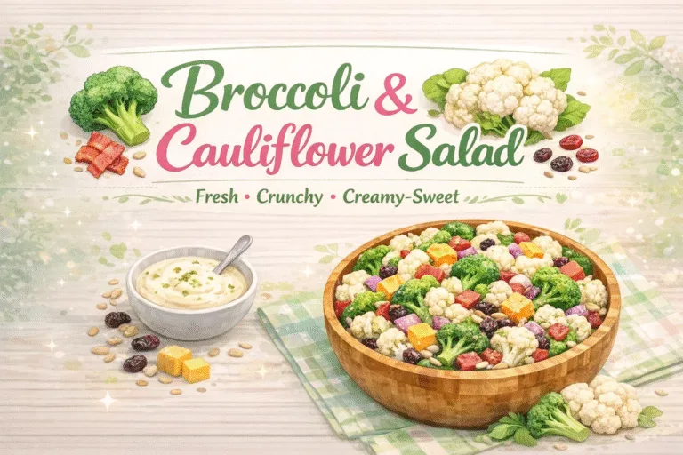 Best Broccoli and Cauliflower Salad Recipe  Easy Creamy Summer Side Dish