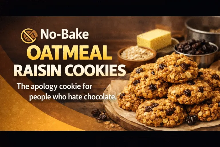Easy No-Bake Oatmeal Raisin Cookies Recipe  Quick Healthy Snack Ideas  Homemade Treats