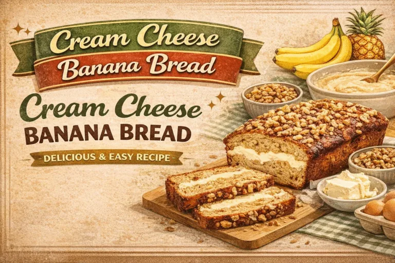Cream Cheese Banana Bread Recipe – Easy Moist Homemade Banana Loaf with Cream Cheese Filling
