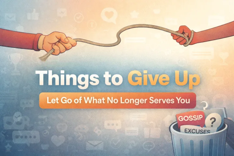 13 Things To Give Up To Change Your Life  Personal Growth  Mindset Tips
