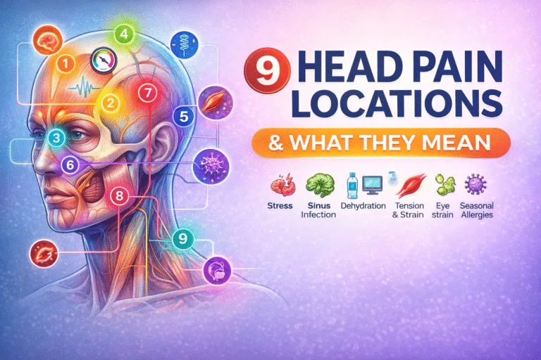 9 Head Pain Locations  What They Mean Headache Chart for Relief