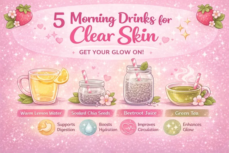 5 Morning Drinks for Clear Skin Glow  Healthy Skin Routine