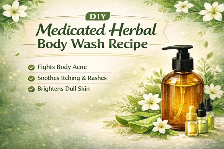DIY Medicated Herbal Body Wash Recipe for Acne  Sensitive Skin  Natural Skincare DIY