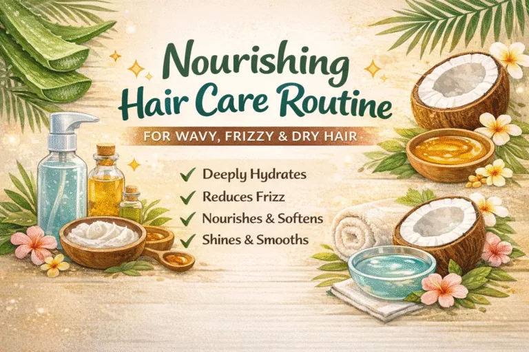 DIY Hair Care Routine for Wavy Frizzy  Dry Hair  Natural Hair Mask  Oil Massage Tips